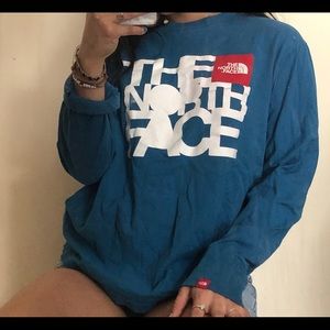 Blue Northface Long Sleeve Tee
